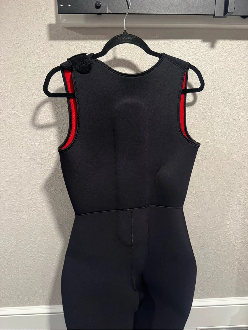 Black One-Piece Wetsuit with Pink Accents